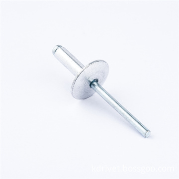Aluminium/Steel Open type blind rivets with large flange